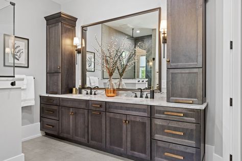 Custom Bathroom Cabinetry in Chattanooga, TN | Classic Cabinetry Master Bath Double Vanity, Delta Stryke, Master Bath Vanity, Bathroom Cabinetry, Master Bath Remodel, Custom Bathroom, Bath Cabinets, Double Vanity Bathroom, Bathroom Remodel Designs