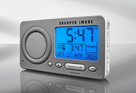 Travel Sleep Sound Machine with Alarm @ Sharper Image Bamboo Wind Chimes, Noise Machine, Travel Alarm Clock, White Noise Machine, Sound Machine, Spring Rain, Sharper Image, Soothing Sounds, Baby In Pumpkin