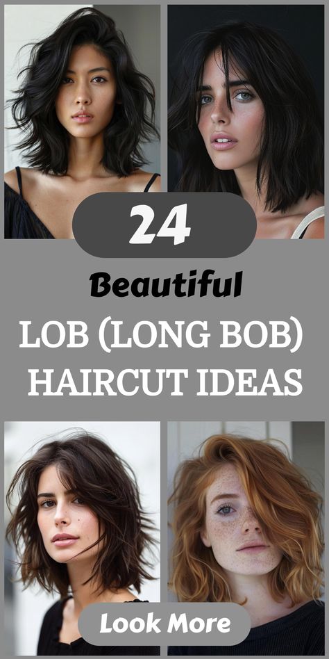 Long Lobs Dark Hair, Lob Color Ideas, Long Bob With Curtain Bangs Side Part, Lob With Short Layers, Long Bob Haircuts Layers, Dark Long Bob Hairstyles, Long Wavy Bob With Bangs, Brunette Long Bob Straight, Side Part Long Bob