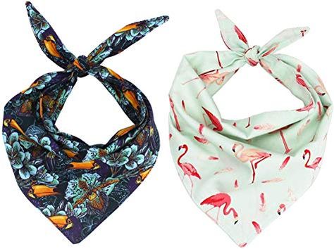 Dog Bandana Diy, Bandanas Diy, Dog Bandana Pattern, Dog Neckerchief, Dog Sewing Patterns, Diy Dog Collar, Flamingo Flower, Dog Bandanna, Bandana Pattern