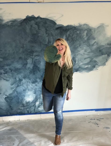 How To Do Texture Walls, Different Paint Textures, Water Mural Painting, Ocean Wall Mural Painting, Diy Watercolor Wall Art, Watercolor Wall Paint Diy, How To Paint A Mural On A Wall, Sponge Wall Paint, Paint Effects On Walls