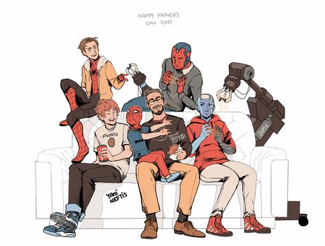 Stark Family, Superfamily Avengers, Meme Comics, Marvel Drawings, Marvel Fan Art, Dc Memes, Marvel Jokes, Avengers Funny, Marvel Fan