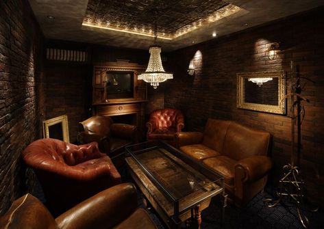 Gentlemans Room, Zigarren Lounges, Pub Interior Design, Bar Lounge Room, Speakeasy Decor, Whiskey Lounge, Whiskey Room, Design Vip, Karaoke Room