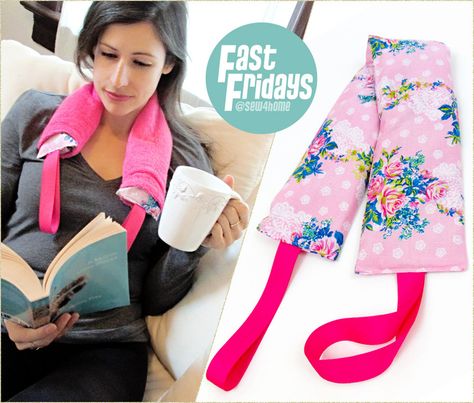 Fast Fridays: Therapy Neck Wrap with Scented Rice/Flax Filler | Sew4Home Couture, Heated Neck Wrap, Elf Stocking, Rice Heating Pads, Rice Pack, Heat Bag, Spa Wraps, Towel Scarf, Hot Pack