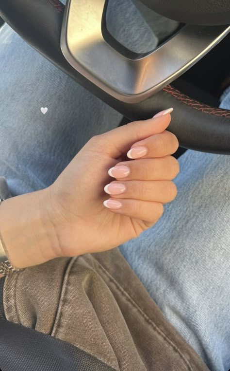 Different Nails, Engagement Nails, French Manicure Nails, Basic Nails, Casual Nails, Almond Acrylic Nails, Cute Gel Nails, Neutral Nails, Girls Nails