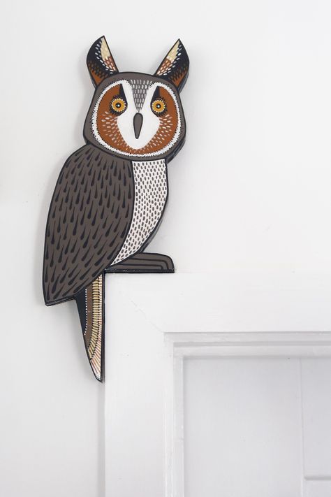 Long Eared Owl, Owl Room Decor, Door Toppers, Wooden Forest, Door Topper, Owl Door, Bird Watcher Gifts, Wood Owls, Forest Theme