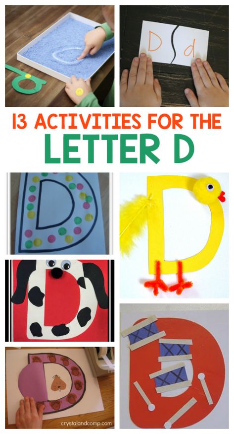 20+ Letter D Crafts & Activities- Preschooler Learn The Alphabet | Kids Activities Letter D For Preschoolers Activities, Letter Dd Activities For Preschool, Letter Q Crafts, Letter Z Crafts, Letter O Activities, Alphabet Curriculum, Letter F Craft, Letter S Crafts, Letter S Activities