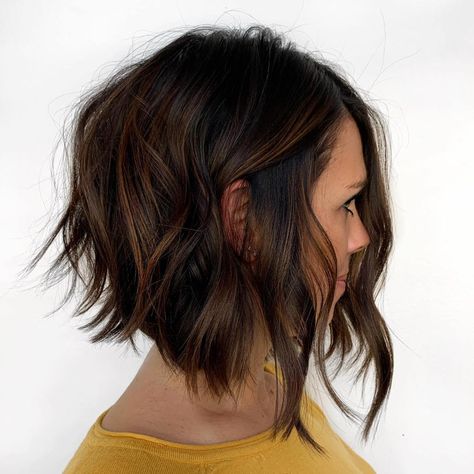 A-Line Tousled Bob Medium Inverted Bob, Straight Bob Haircut, Front Pieces, Inverted Bob Haircuts, Trendy Bob, Trendy Bob Hairstyles, Best Bob Haircuts, Tousled Bob, Textured Haircut