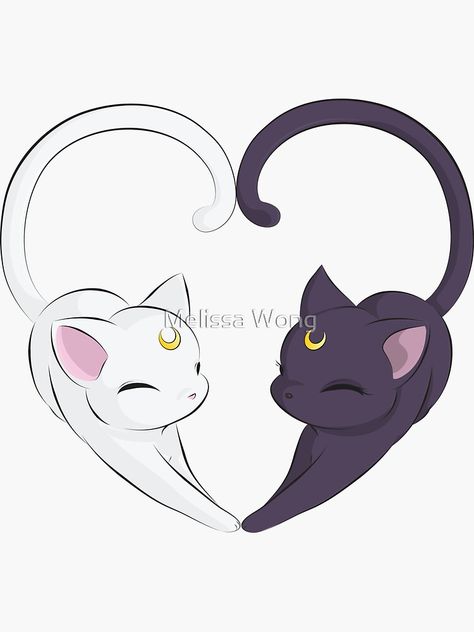 Luna Artemis Tattoo, Luna And Artemis Tattoo, Sailor Moon Luna Tattoo, Sailor Moon Cats, Artemis Tattoo, Egypt Tattoo Design, Luna Artemis, Sailor Moon Cat, Luna And Artemis