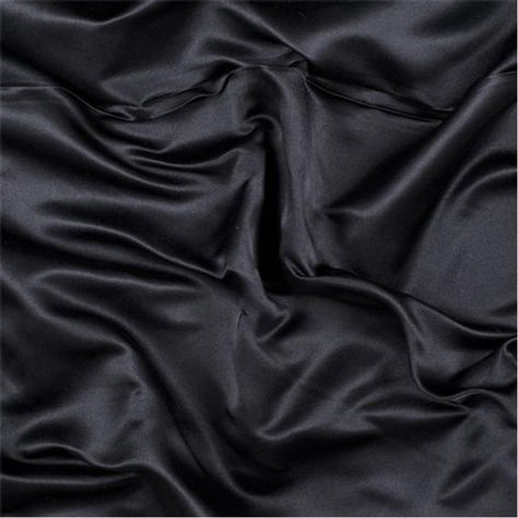 Black Silk Duchess Satin, Fabric By The Yard Acotar Emerie, Matte Black Bedroom, Satin Coat, Mafia Boss, Black Theme, Satin Jumpsuit, Duchess Satin, Dark Paradise, Mood Fabrics