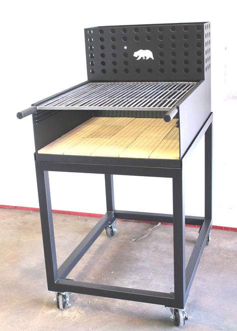 An Umbrian Grill, as reimagined by NorCal Ovenworks Inc. Wood Burning Grill, Argentine Grill, Italian Grill, Grill Stand, Design Grill, Drip Pan, Barbeque Grill, Rocket Stoves, Grill Grates