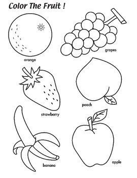 Fruits Coloring Worksheets - Worksheet School