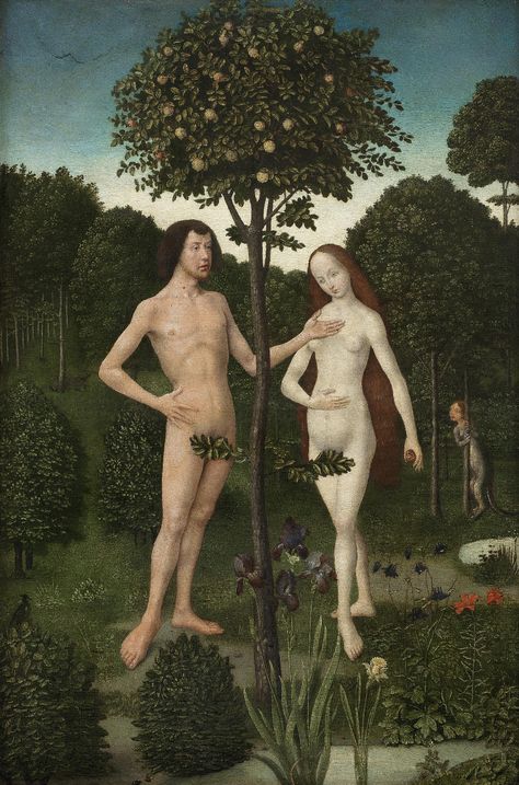 Sold Price: Master of the Embroidered Foliage (active in Brussels and Bruges 1480-1510) Adam and Eve in the Garden of Eden - July 3, 0122 2:00 PM BST Unusual Names, Manchester Art, The Garden Of Eden, Veteran Car, Art Investment, West Country, Very Scary, Madonna And Child, Garden Of Eden