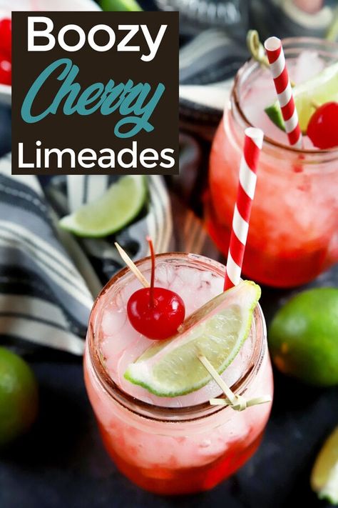 Titos Vodka Cherry Limeade, Alcoholic Cherry Limeade, Cherry Limeade Recipe Alcohol Vodka, Vodka Limeade Cocktail, Uv Cherry Vodka Drinks, Tito’s Cherry Limeade, Boozy Cherry Limeade, Deep Eddy Lime Vodka Recipes, Cherry Limeade Recipe Alcohol