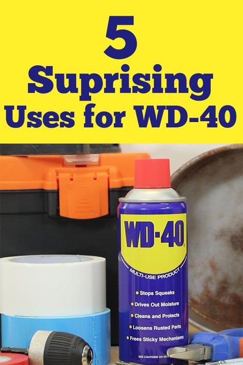 We had no idea you could use WD-40 to do THIS! We 40 Uses, Wd 40 Uses Hacks, Wd40 Hacks, Wd 40 Uses, Hometalk Diy, Adhesive Remover, Diy Glue, Closet Organization Diy, Diy Wall Shelves