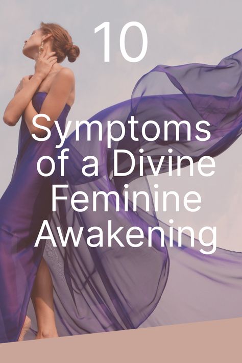 Uncover the 10 profound symptoms of a Divine Feminine Awakening within you. It's your time to rise, empower and unleash the inner goddess waiting to come alive. Embrace your spiritual journey with us! Divine Feminine Lifestyle, Embrace Your Inner Goddess, Goddess Of Femininity, How To Awaken Divine Feminine, Spiritual Woman Aesthetic, Feminine Power Aesthetic, Spirituality Journey, Woman Energy, Awakening Women