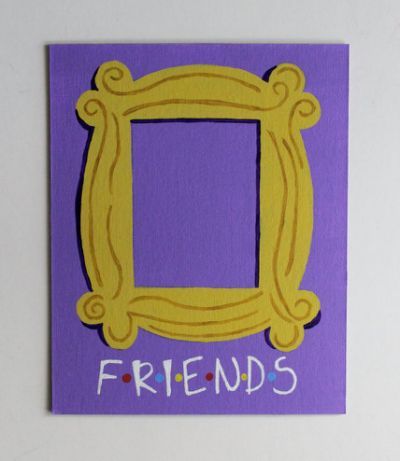 Friends TV Show Door Frame Monica's Friend Painting Ideas, Friends Door Frame, Monica's Apartment, Friends Door, Friend Canvas, Friend Painting, Small Canvas Paintings, Painting Canvases, Simple Canvas Paintings