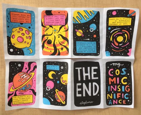 Cosmic Insignificance, Zine Inspiration, Zine Ideas, Posca Markers, Posca Marker, Art Zine, Zine Design, Posca Art, Arte Sketchbook