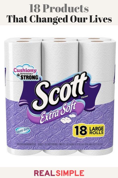 18 Products That Changed Our Lives | Here are our editors' all-time favorite items, the products we simply cannot live without.  These soft quilted rolls are big and thick enough to only need a small square, making these a real money-saver.  #bathroomproducts #realsimple Walgreens Couponing, Trader Joe's Products, Tissue Pack, Kimberly Clark, Bathroom Tissue, Fresh Groceries, Printable Coupons, Coors Light Beer Can, Printing Center