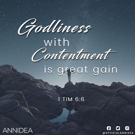 But godliness with contentment is great gain. Strength Is What We Gain, Be Careful For Nothing Kjv, Godliness With Contentment Is Great Gain, Revelation 21:6 Kjv, Godliness With Contentment, Revelation 3:20 Kjv, Bible Verses, Bible