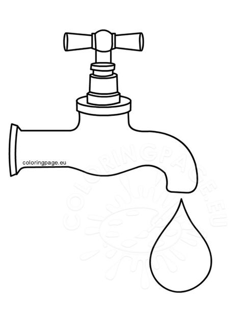 School - Page 18 of 78 - Coloring Page Dripping Drawing, Water Activities Preschool, Germ Crafts, Uses Of Water, Save Water Poster Drawing, Save Water Poster, Hygiene Activities, Cartoon Sketch, Water Coloring