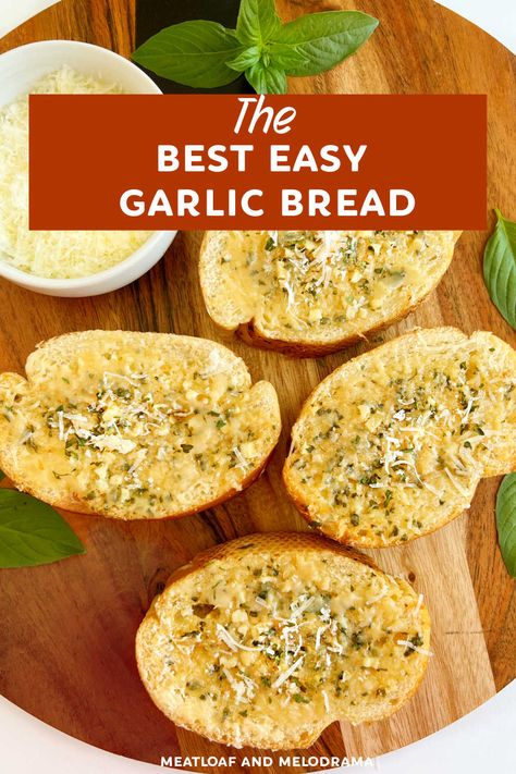 Garlic Butter For French Bread, Garlic Bread Recipe With Regular Bread, Homemade Garlic Bread Recipe, Bread Garlic, Homemade Garlic Bread, Bake Bread, Garlic Bread Recipe, Sweet Cornbread, Homemade Bagels