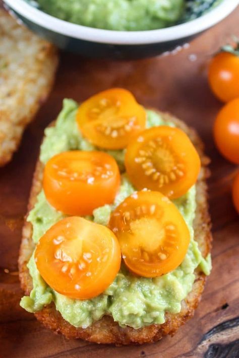 Hashbrown Toast, Avocado Hashbrown, Hashbrown Avocado Toast, Ezekiel Bread Avocado Toast, First Watch Avocado Toast Recipe, Avocado Mash, Heirloom Tomato Avocado Toast, Complete Breakfast, Toast Recipe Breakfast