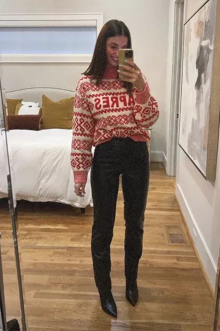 This target sweater is perfect for ugly sweater Christmas parties or a casual holiday party! It’s super warm, cozy, and not itchy at all. Tap to shop! Christmas Mom Outfits, Xmas Sweater Outfit, Christmas Outfits Church, Christmas Sweater Outfit Ideas For Women, Ugly Christmas Sweater Outfit Women, Christmas Socks Outfit, Ugly Sweater Outfit Women, Christmas Dress Up Days School, Cute Ugly Sweater Outfits