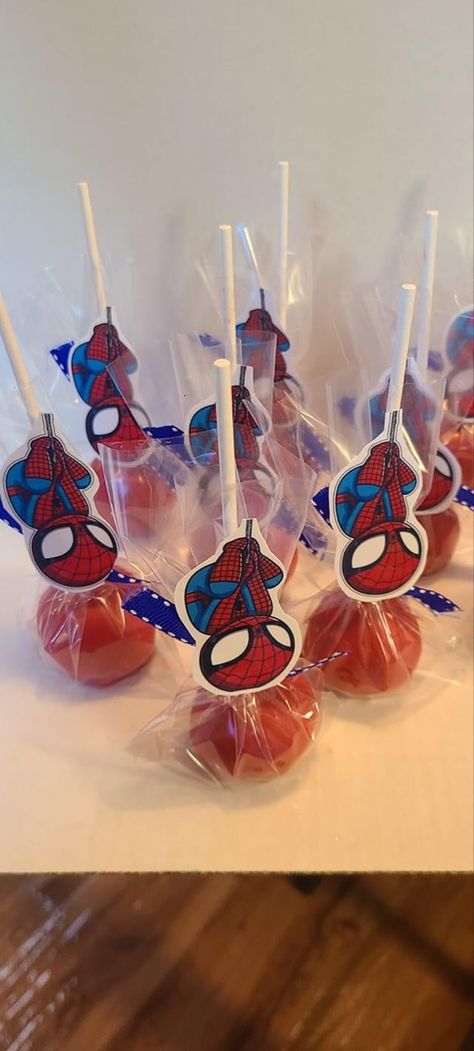 Spiderman Party Treats Ideas, Spiderman And Frozen Birthday Party, Spider-man Backyard Party, Spider Man Birthday Party Ideas Dessert Tables, Spidey And His Amazing Friends Party Diy, Third Birthday Spiderman, Spiderman Dessert Table Ideas, Spiderman Rice Krispie Treats, Spiderman Fourth Birthday