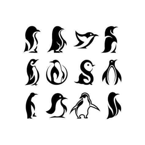 Penguin icon. penguin symbol design from... | Premium Vector #Freepik #vector #penguin-logo #penguin #wildlife-logo #animal-art Penguin Graphic Design, Penguin Icon, Animal Icon Design, Penguin Logo, Penguin Tattoo, Animal Icon, Pet Logo Design, Symbol Tattoos, Arrow Design