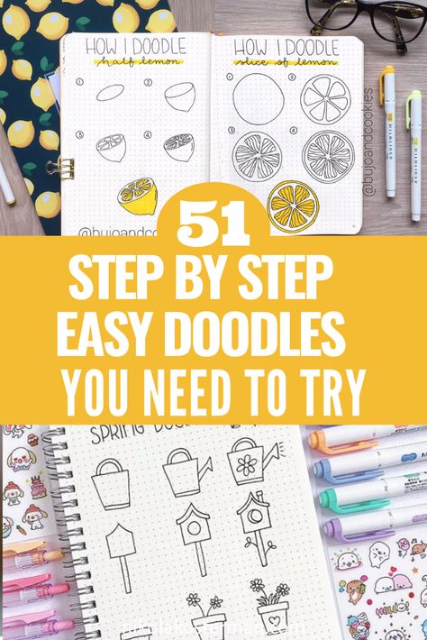 Bullet Journal Doodles Ideas, Easy Bullet Journal Doodles, Bullet Planner Ideas, Plant Doodles, Doodle Mandala, Doodles Ideas, Doodle Art For Beginners, Journal Tracker, Plant Doodle