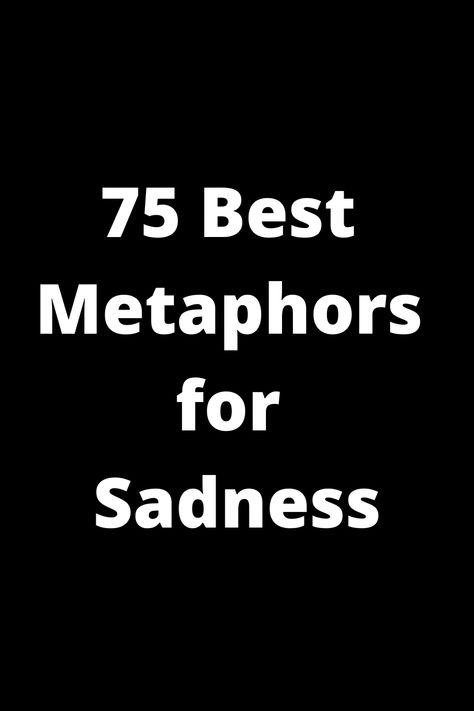 Explore the art of expressing sadness with these 75 powerful metaphors that capture the complexity of human emotions. From "heart like a heavy anchor" to "tears like raindrops on a lonely window", let these metaphors add depth and richness to your writing or simply help you articulate your feelings. Discover new ways to describe sorrow and melancholy with this curated collection of evocative language. Add emotional depth to your poetry, prose, or personal reflections with these vivid expressions Expression Art Feelings, Metaphor List, Deep Metaphors, Melancholy Art, Emotional Depth, Expressing Emotions, Feeling Empty, Word List, Human Emotions