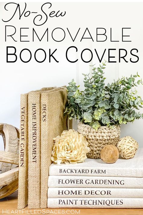 Cover A Book With Paper, Diy Decorative Books Cover, Redoing Book Covers, Cover Books For Decor, Covering Books For Decor, Diy Vintage Book Cover, How To Cover Books For Decor, Book Covering Ideas, Diy Book Cover Ideas Creative