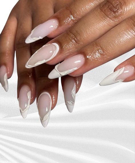 White Minimal Nails, Pretty Fingers, Nails Cute, Minimal Nails, Classy Acrylic Nails, Almond Nails Designs, Soft Nails, Nails 2024, Oval Nails