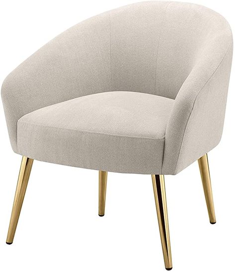 Amazon.com: Rosevera Contemporary Fabric Accent Chair with Hybrid Seating Cushion, Beige: Furniture & Decor Beige Accent Chair, Soft Decor, Living Room Decor On A Budget, Beige Chair, Colourful Living Room Decor, Tufted Accent Chair, Living Bedroom, Fabric Accent Chair, Colourful Living Room