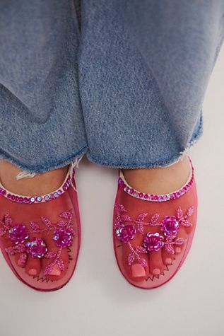 Aesthetic Slippers, Beaded Slippers, Monochromatic Photography, Shoes Boots Heels, Heels Sneakers, Concept Clothing, Pink Fits, Shoe Inspo, Free People Shoes