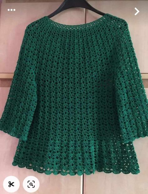 Crochet Blouse Free Pattern, Crochet Baby Jacket, Crochet Sweater Pattern Free, Crochet Ladies Tops, Crochet Stitches For Beginners, Crochet Jacket, Crochet Shirt, Crochet Cardigan Pattern