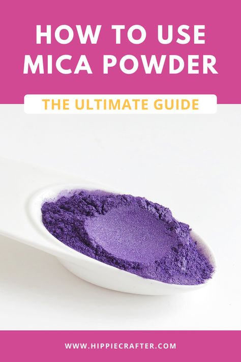 Mica powder is pure magic in powdered form. This natural source of effervescent sparkle shows up everywhere in the art world, from soapmaking to scrapbooking. Every artist is asking about how to use mica powder in their projects! Curious about how to add some magical mica to your next project? Read on to learn how to use mica powder and why mica powder from Hippie Crafter might become your new arts and crafts obsession. Metalic Powder Art, Mica Pigment Powder, Uses For Mica Powder, Diy Mica Powder, Mica Powder Ideas, Using Mica Powder In Acrylic Paint, Using Mica Powder In Resin, Mica Powder And Resin, How To Use Mica Powder In Resin