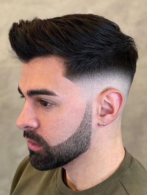 Fade Side Haircut, Quiff With Fade, High Fade With Quiff, Back Side Hairstyle Men, Quiff Hairstyles Men Undercut, Taper Fade With Quiff, One Side Hairstyle Men, Textured Quiff Men's Hairstyle, Short Quiff Hairstyles Men