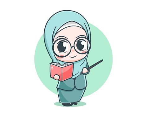 Teacher Cartoon Character, Muslim Teacher, Teacher Images, Disney Movie Art, Hippie Posters, Teacher Cartoon, Student Cartoon, Ramadan Kids, Student Photo