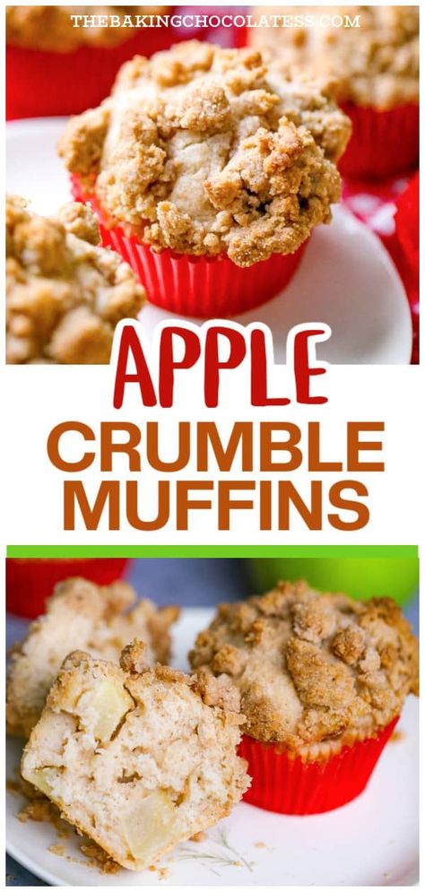 Go on a sensory adventure this fall with our easy homemade Apple Crumble Muffins. This simple, moist muffin recipe boasts a delicious apple crumble topping. It's a fail-safe dessert ideal for cozy autumn nights. Experience the joy of making it from scratch with our foolproof crumble recipe included. Perfect for sharing or personal indulgence, these apple muffins are sure to win your heart! Homemade Apple Crumble, Easy Apple Recipes, Muffins Apple, Apple Crumble Muffins, Apple Streusel Muffins, Crumble Muffins, Apple Muffin Recipes, Apple Streusel, Apple Coffee Cakes