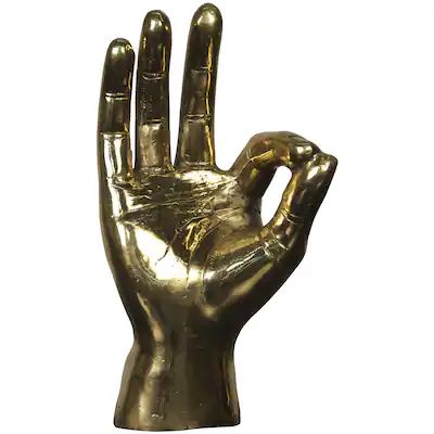 Buy Statues & Sculptures Online at Overstock | Our Best Decorative Accessories Deals Hand Statue, Antique Objects, Industrial Style Decor, Brass Figurines, Vintage Industrial Decor, Hand Sculpture, Brass Statues, Sculpture Metal, Industrial Loft