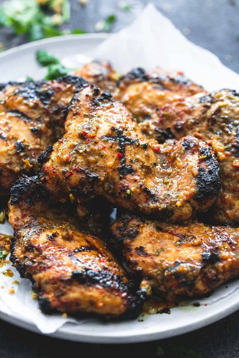 Caribbean Recipes, Summer Grill Recipes, Jamaican Recipes, Grilled Chicken Recipes, Jerk Chicken Recipe, Jamaican Jerk Chicken, Grilled Chicken Thighs, Jamaican Jerk, Summer Grilling Recipes