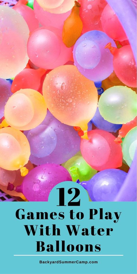 Start Of Summer Party For Kids, Kid Water Games, Outdoor Class Party Games, Water Balloon Toss Game, Water Balloon Challenge, Water Ballon Party Ideas Kids, Games To Play With Water Balloons, Fun Outdoor Water Games, Water Balloon Party Ideas