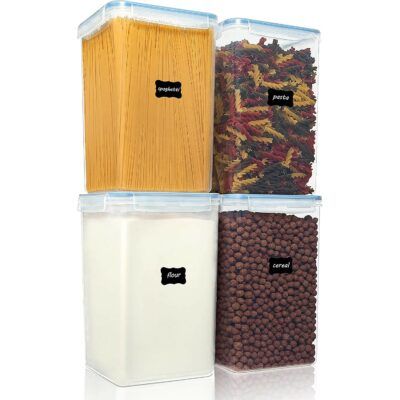 Large Food Storage Containers, Flour Container, Pantry Storage Containers, Airtight Storage, Kitchen Pantry Storage, Small Pantry, Food Storage Container Set, Airtight Food Storage, Plastic Container Storage