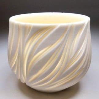 Porcelain luminary for tea-lights.  Lights up in daylight too!  Made on the wheel and then carved.  Great idea for a bathroom, gift, or just to relax. Tea Light Lanterns, Decor Coffee Table, Ceramic Sculpture Figurative, Ceramic Lantern, Glow Light, Ceramic Art Sculpture, Pottery Videos, Handmade Porcelain, Pottery Crafts