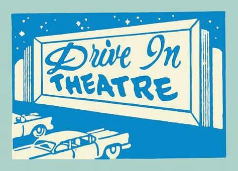 Drive Inn Movies, Theatre Illustration, Movie Theater Aesthetic, Drive In Cinema, Home Theater Room Design, Cartoon Silhouette, Theater Room Design, Drive In Movie Theater, Retro Graphic Design