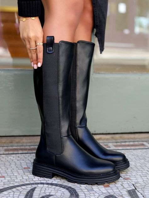 Black calf boots outfit