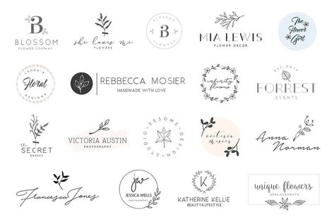 Here are over 100 logo designs inspirations for your own creative business. Lately, I've been looking around for some logo ideas for my website and have come across some really talented & amazing logo and graphic designers - and I thought I'd share some of them with you today. I figured it'd be a huge help for others also looking around for logo ideas or if you perhaps wanted to even create one for yourself! Minimalist Logo Branding, Typography Logo Inspiration, Fonts Handwriting, Decor Business, Free Handwriting, Logo Design Inspiration Creative, Design Studio Logo, Logo Design Inspiration Branding, Small Business Logo