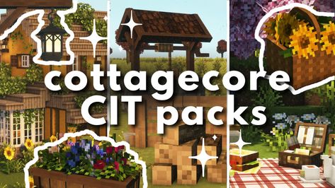 New aesthetic cottagecore resourcepacks in Minecraft Resource Pack Minecraft Aesthetic, Aesthetic Minecraft Bedrock Mods, Minecraft Cute Resource Packs, Minecraft Cit Pack, Minecraft Cottagecore Texture Pack, Minecraft Cottagecore Mods, Bedrock Minecraft Mods, Free Minecraft Mods, Cute Mods For Minecraft